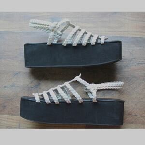 Urban Outfitters Platform Braided Fisherman Sandals Size 10
